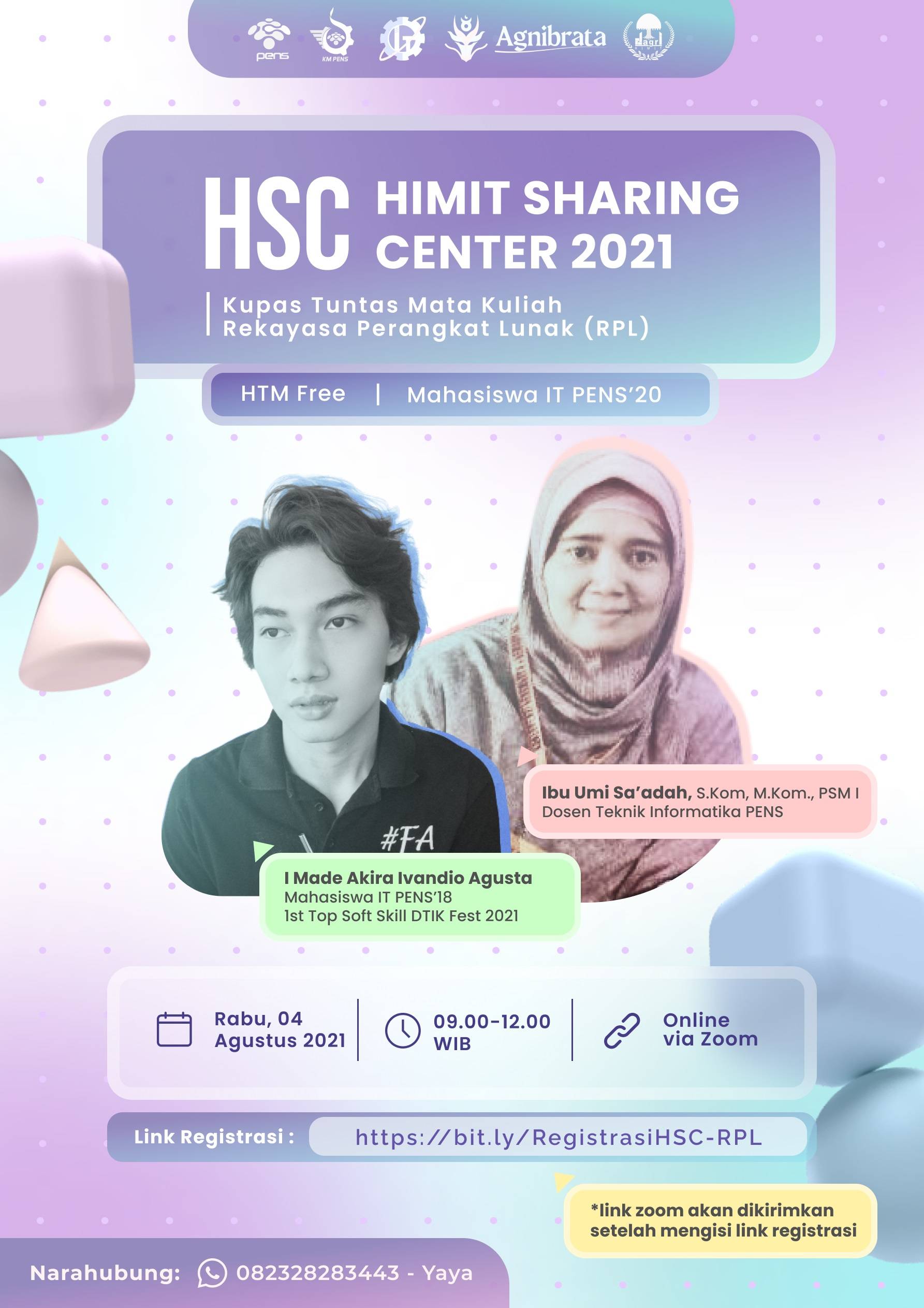 HIMIT Sharing Center (HSC) 2021 "Kupas Tuntas Mata Kuliah Rekayasa Perangkat Lunak "